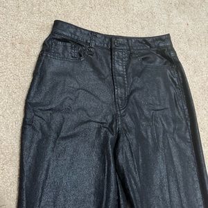 Faux leather pants